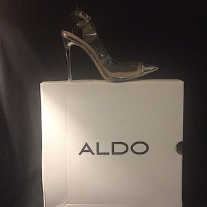 ALDO - KILANNA CLEAR SILVER TOES & HEELS (NWOT)